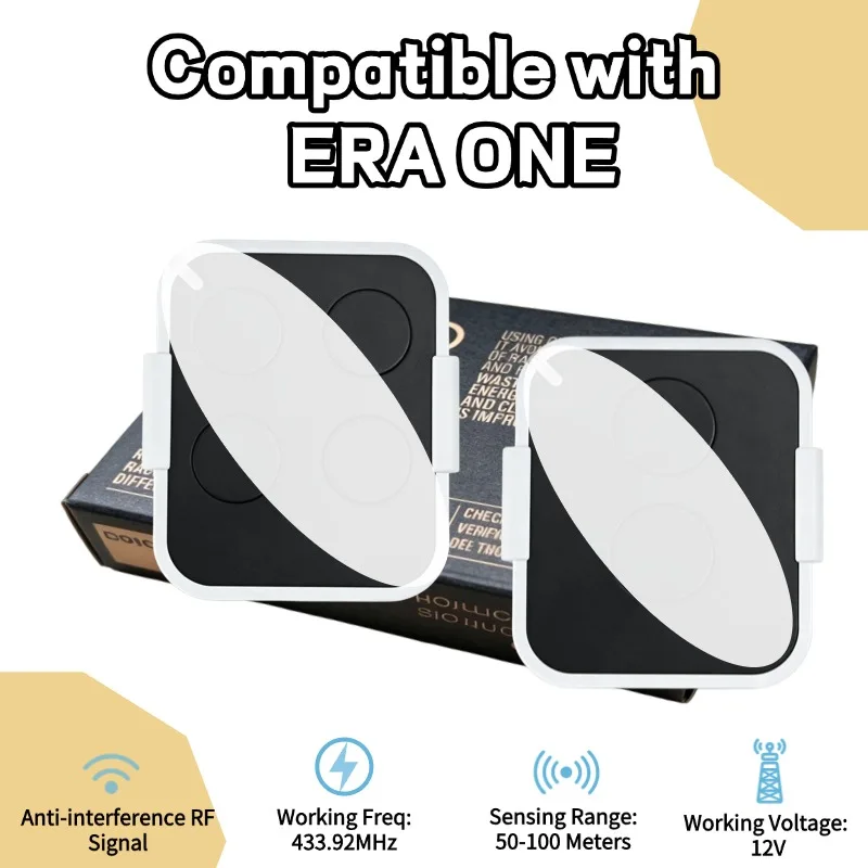 Garage Door Remote Control 433.92MHz Rolling Code Transmitter Copy Function Key Duplicator Compatible with Era One ON2E ON4E 2/4