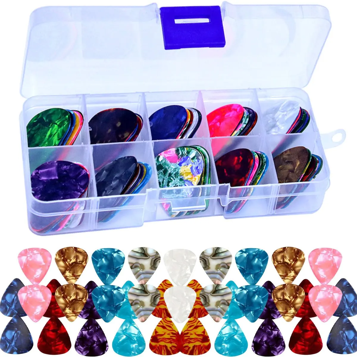 6/30/50pcs 0.46mm SLL Thin Guitar Picks - ABS Colorful Cartoon Pattern Plectrum for Acoustic Electric Guitar ZSY