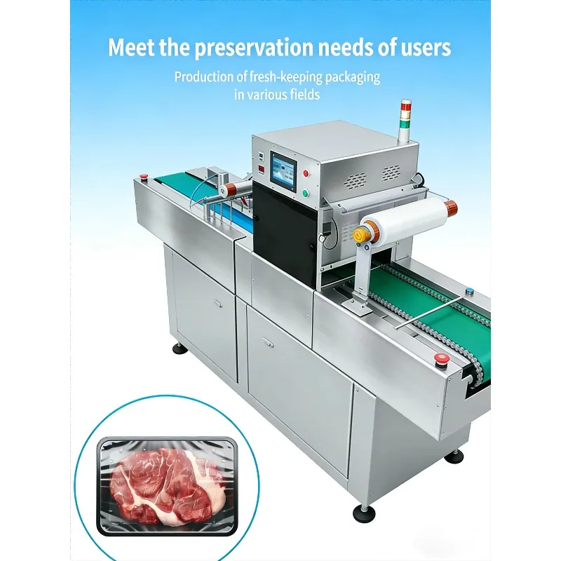 High Freshness Retention Electric Thermoforming Packing Machine and Food Vacuum Sealer Machine for Fresh Pork with Trays Packing
