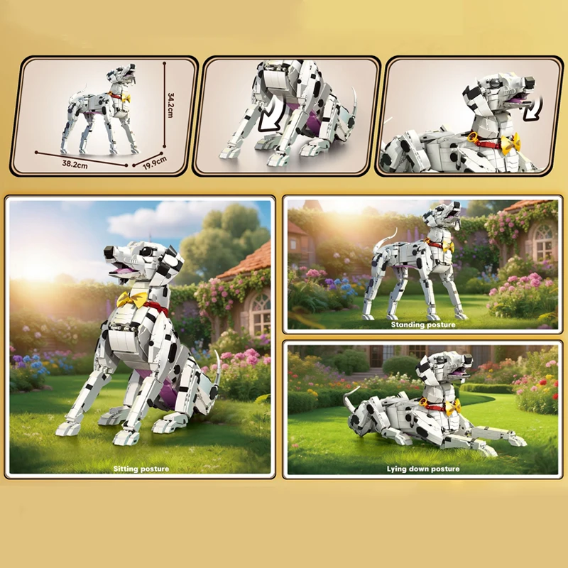 Creative Expert Dalmatian Building Blocks Sets Animal Pet Dog Assembly Brick Model Kit Toys Adults Kids Birthday Gifts 1869PCS