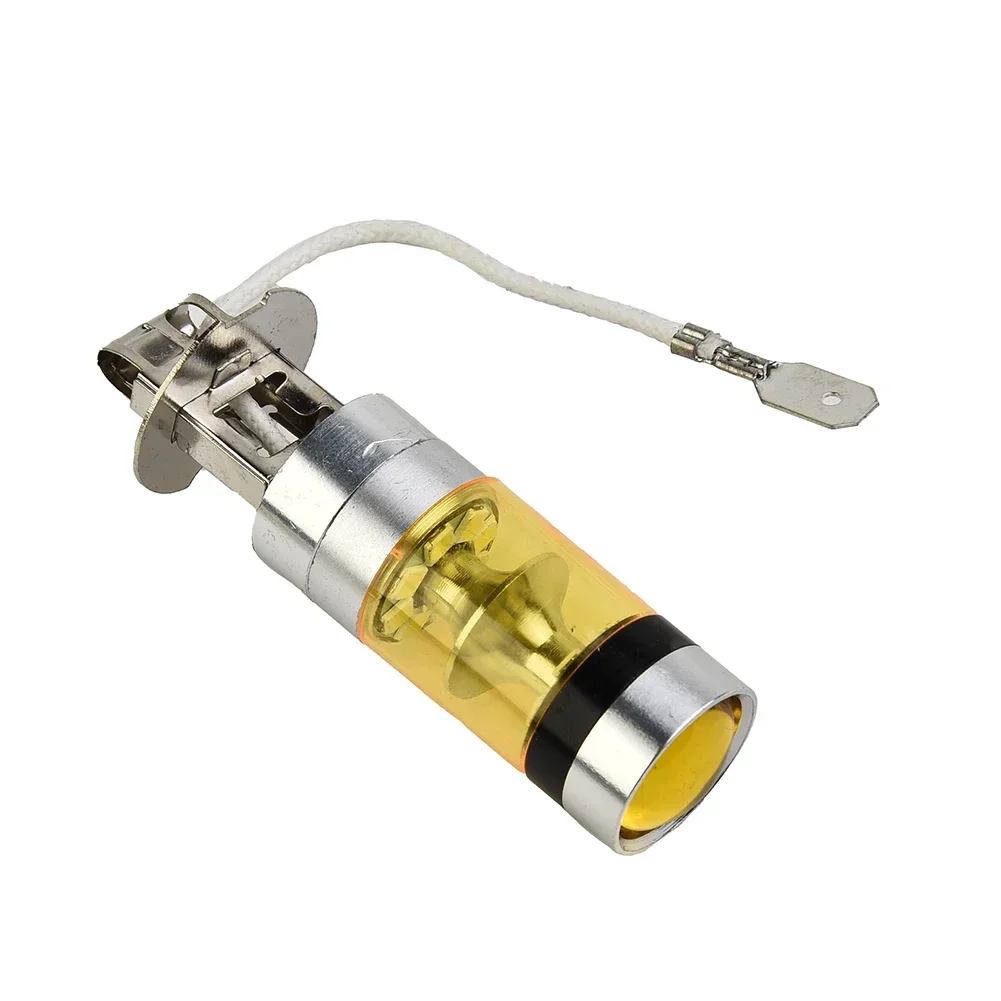 2pcs H3 100W LED Super Bright Car Fog Lights Lamp Tail Lighting Bulb Yellow 12V 24V Car Light Assembly Accessories