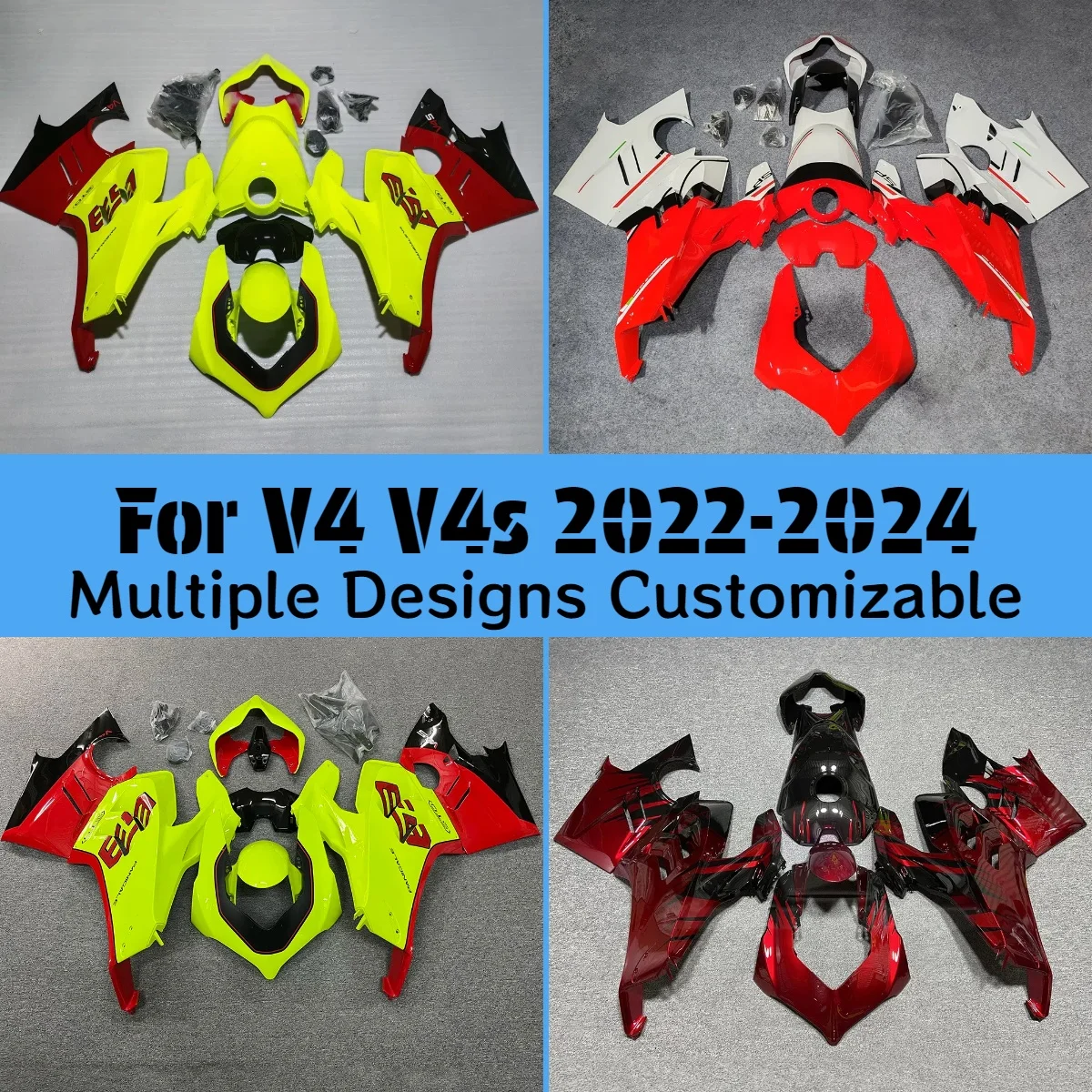 

Fairing Set for DUCATI V4S 2022 2023 2024 Motorcycle ABS Plastic Fairings Body Parts Kit V4 22 23 24