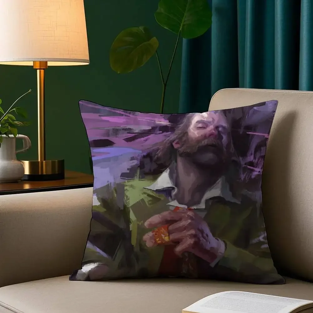 Abstract D-Disco E-Elysium Double-sided Printed pillow cover Short plush Suitable living rooms bedrooms sofa throw cushion cover