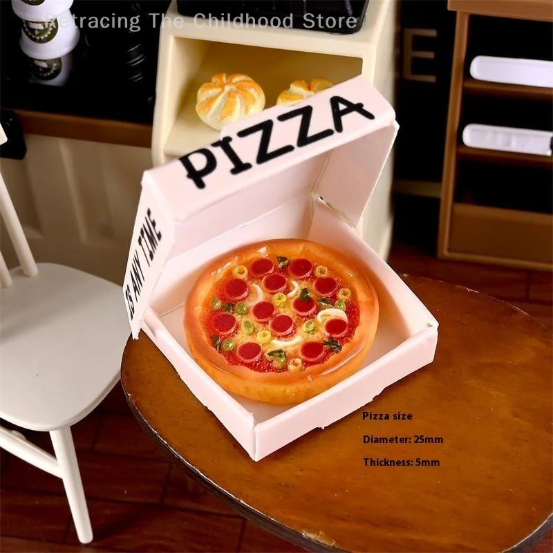 10Pcs/set Dollhouse Pizza Cute Miniature Simulated Kitchen Food Model Toy Home Decor Kid Play Toy Micro Landscape Ornaments Gift