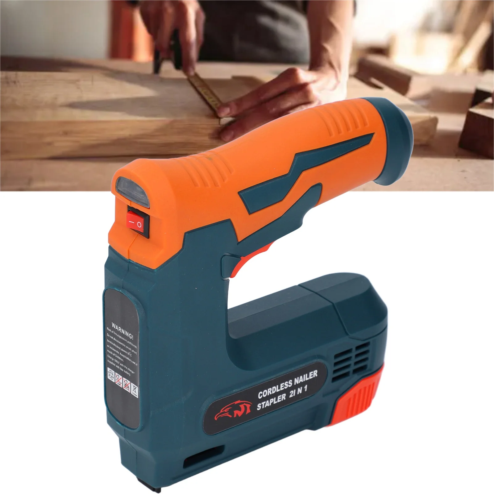 

Cordless Staple Gun Cordless Brad Nailer Portable USB Charging Battery Powered Nail Gun for Woodworking Battery Powered Nail Gun