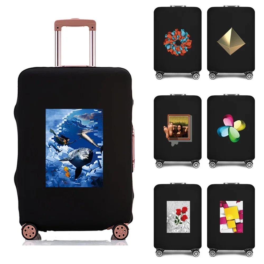 

3D Printing Travel Suitcase Dust-proof Cover Luggage Protective Cover for 18-28 inch Trolley Case Dust Cover Travel Accessories