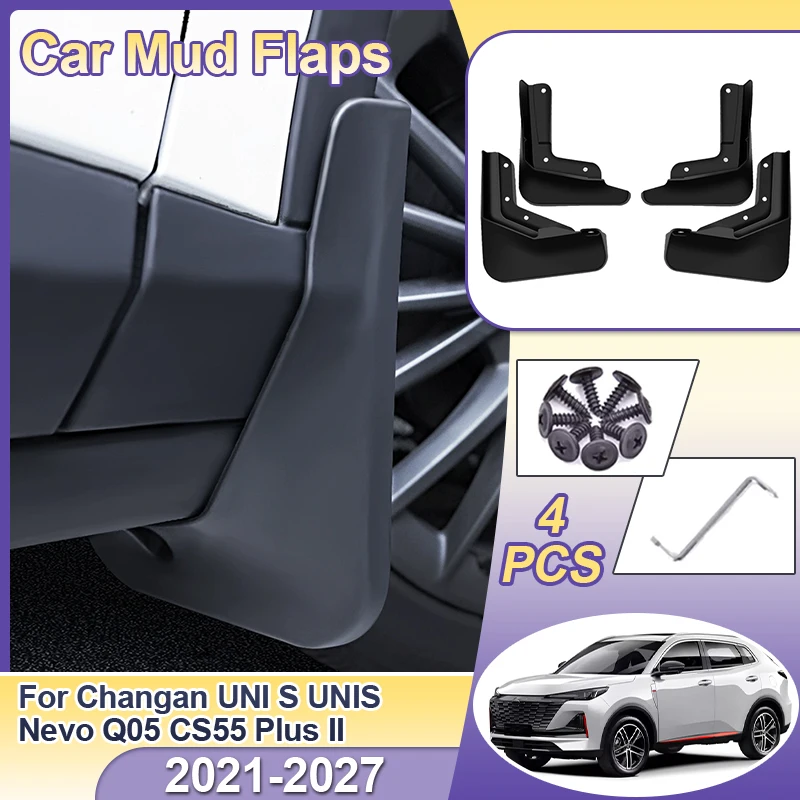 

For Changan UNI S UNIS Nevo Q05 CS55 Plus II 2021-2027 Mud Flaps Mud Flaps Fender Front Rear Flaps Anti-Splash Guard Car Tools