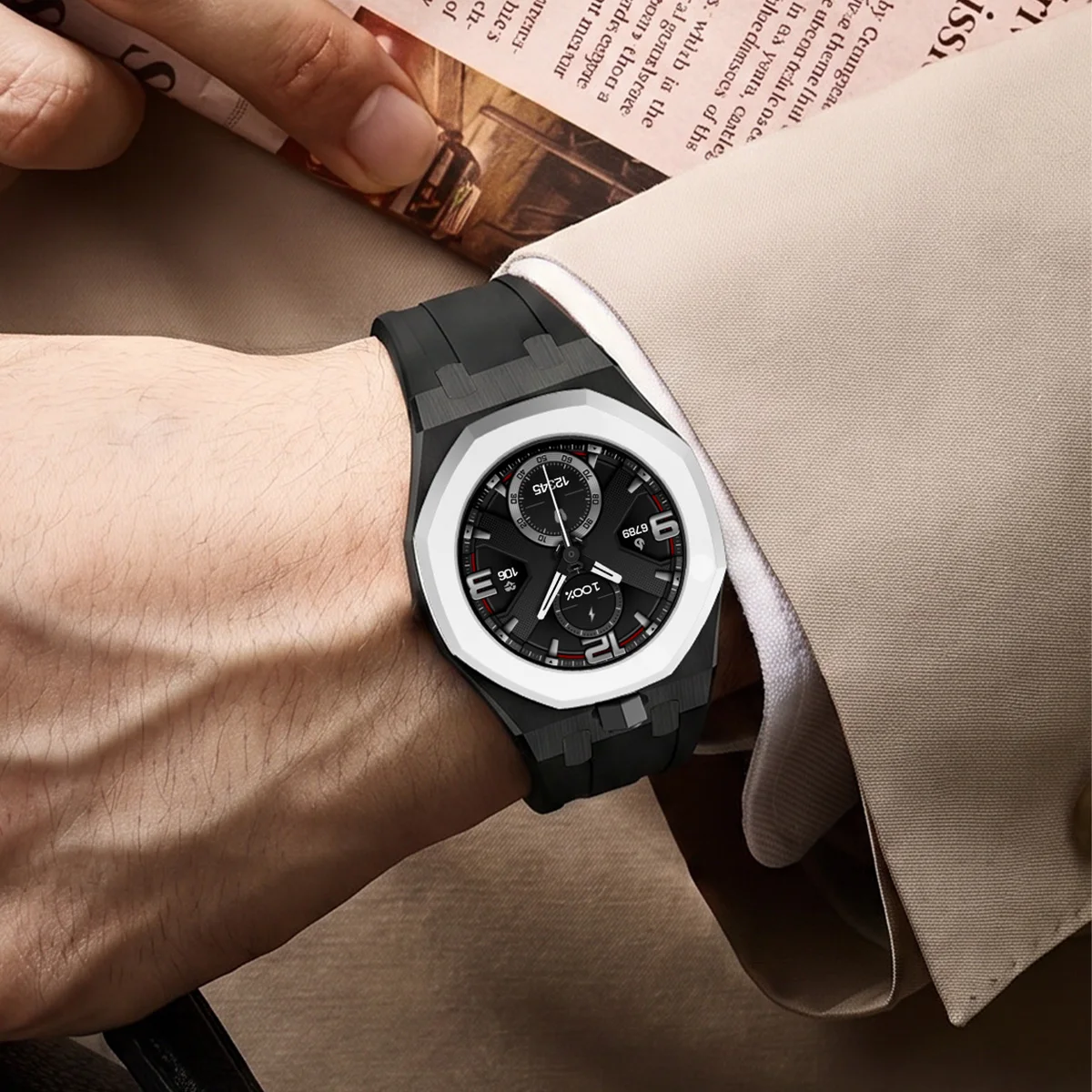 PC Case Rubber Strap for Swatch X AP Royal Pop Band Pocket Watch Wristwatch Modification Kit Integrated Luxury Accessories view 2