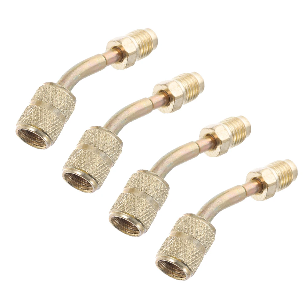 

4 Pcs Air Conditioner Fluorine-added Converter HVAC Recharge Hose Adapter Mini Split System Connector Refrigeration Fitting