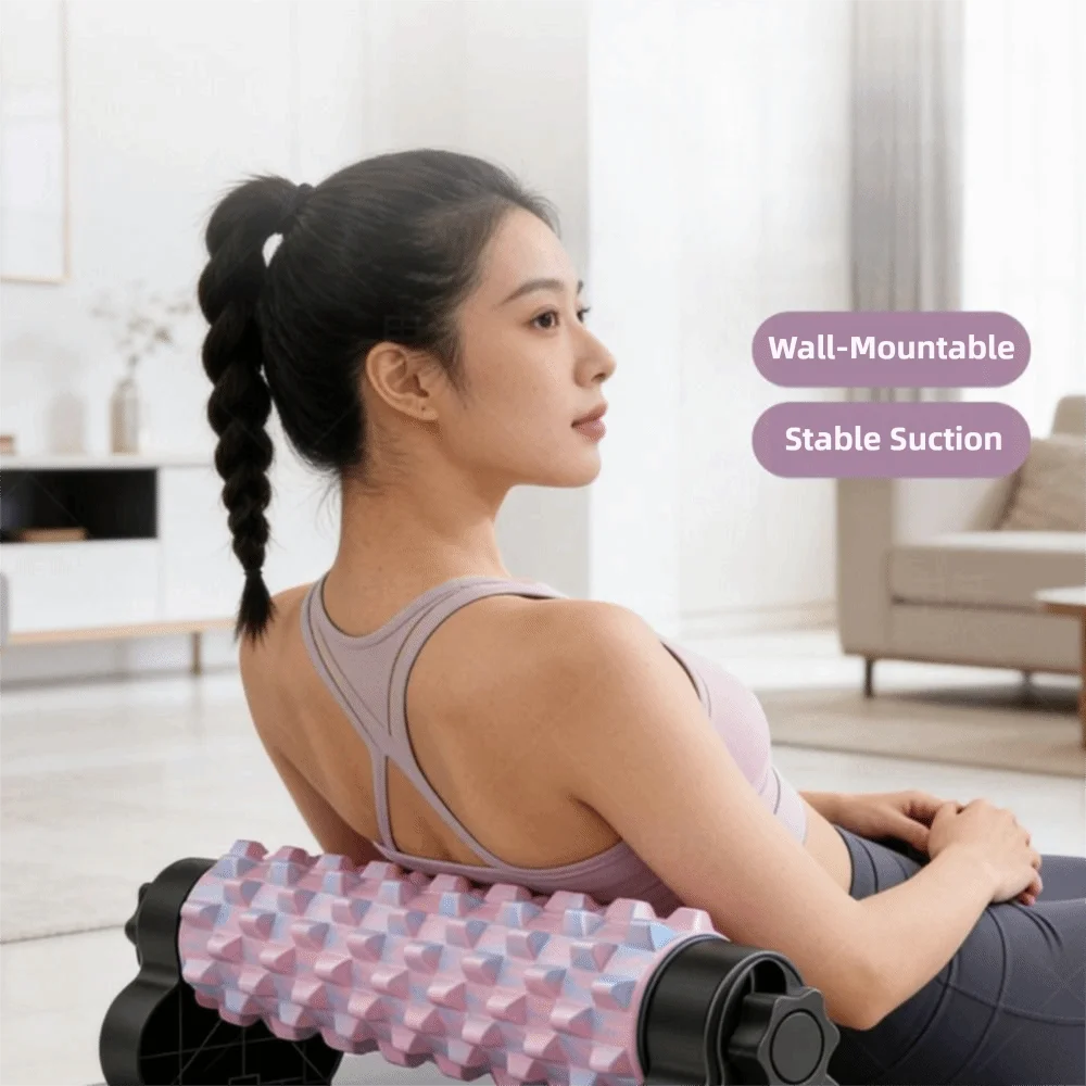 Solid Foam Massage Foam Roller Removable Bracket Suction Cup Foam Roller Massage Stick Muscle Relaxation Suction Cup Foam Roller