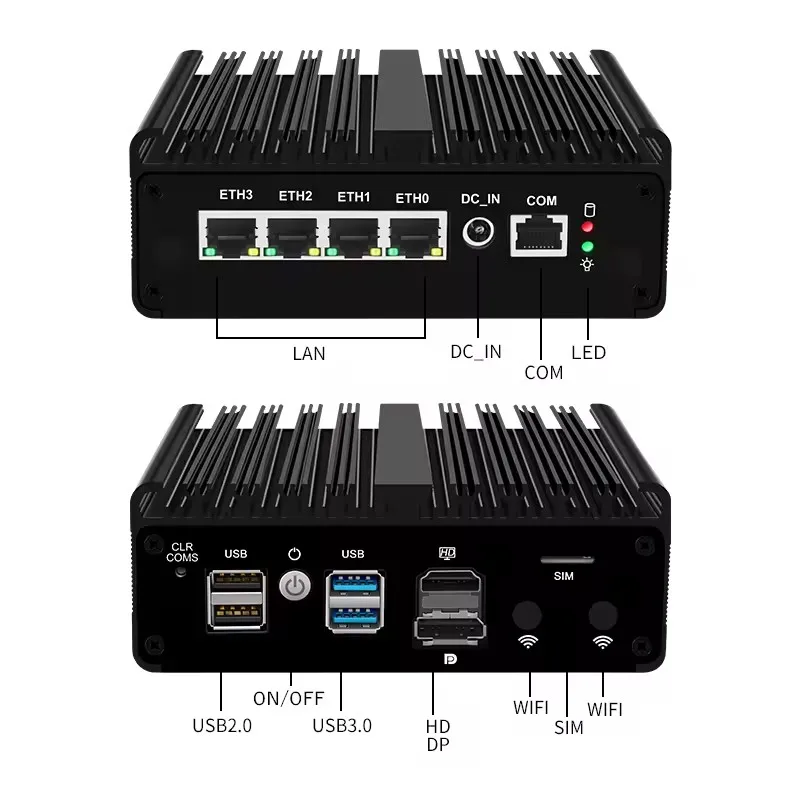 Nieuwe 4 LAN i226-V 2.5G Intel N150 N100 Mini PC Firewall Router Celeron N5105 N6210 NVMe Fanless Mini Computer Proxmox pfSense Box