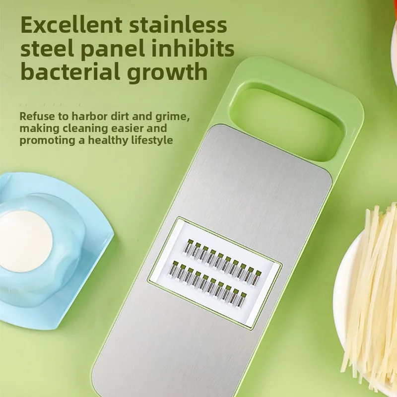

Kitchen Essentials Household Multi-functional Vegetable Cutter Shredder Stainless Steel Anti-cutting Hand Planer Slicer Slicer