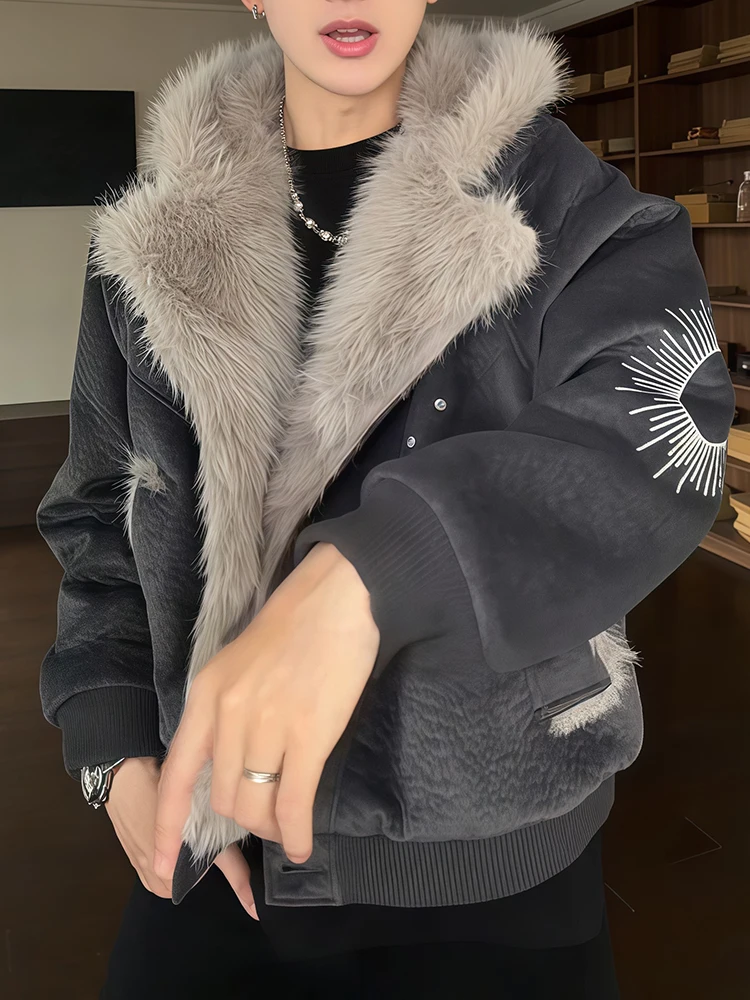 

Мужская зимняя утепленная куртка из хлопка с начесом из овечьей шерсти, стеганая, на молнии, теплая повседневная верхняя одежда из полиэфирного волокна