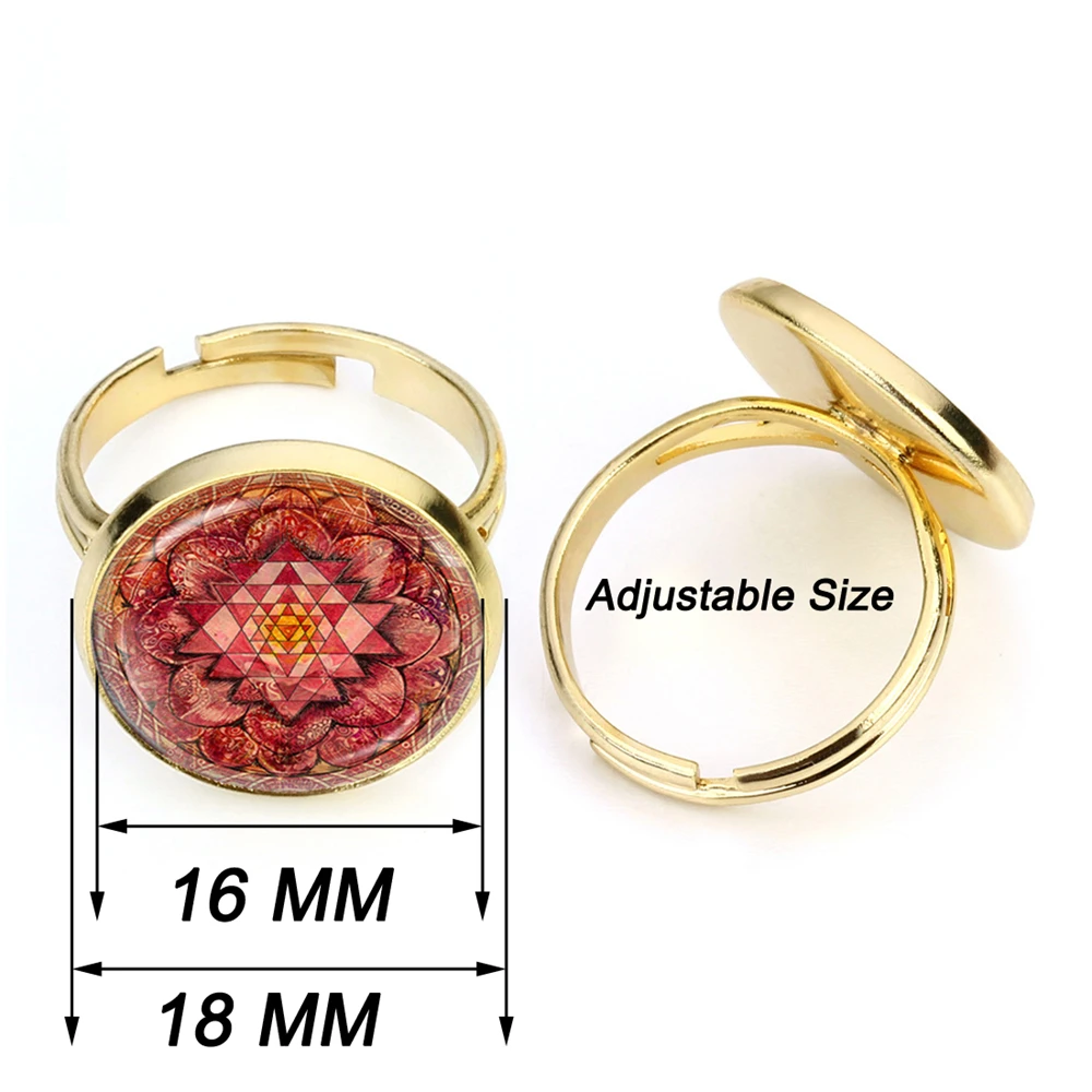 Customized Photo Glass Ring Logo Photo Jewelry Round Mens Women For Family Wedding Personalized Custom Gifts
