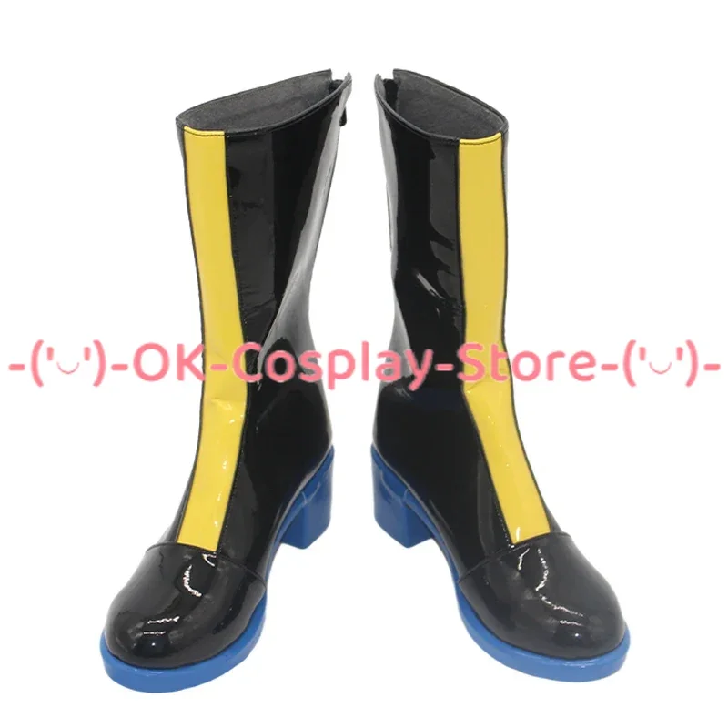 Chaussures de Cosplay en Cuir PU, Bottes de Carnaval d'Halloween, sur Mesure