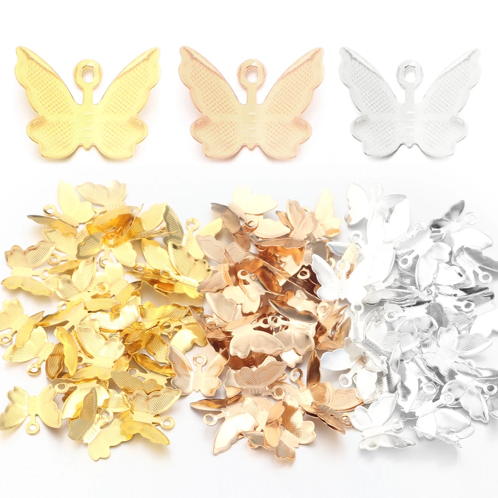 30-50 Stück/Lot Eisen-Hohlschmetterling-Zubehör DIY Heimdekoration Charm-Perlen für Schmuckherstellung und Haaraccessoire-Produktion – Detail 11
