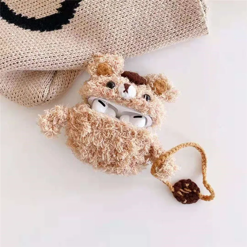 Étui Airpods 1/2 Pro en peluche pour écouteurs Bluetooth Apple, boîtier de Charge, étui de protection, accessoires de peau, étui pour écouteurs