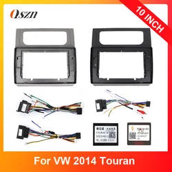 Radio Fascia fit For Volkswagon Touran 2011 2012 2013 2014 2015 10 Inch Stereo DVD Player Install Panel Audio Frame Cover
