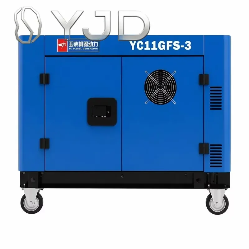 YJD Silent 11kw Diesel Generator 12kW Max Double Cylinder 3 Phase Equal Power Portable Soundproof Emergency Standby Power