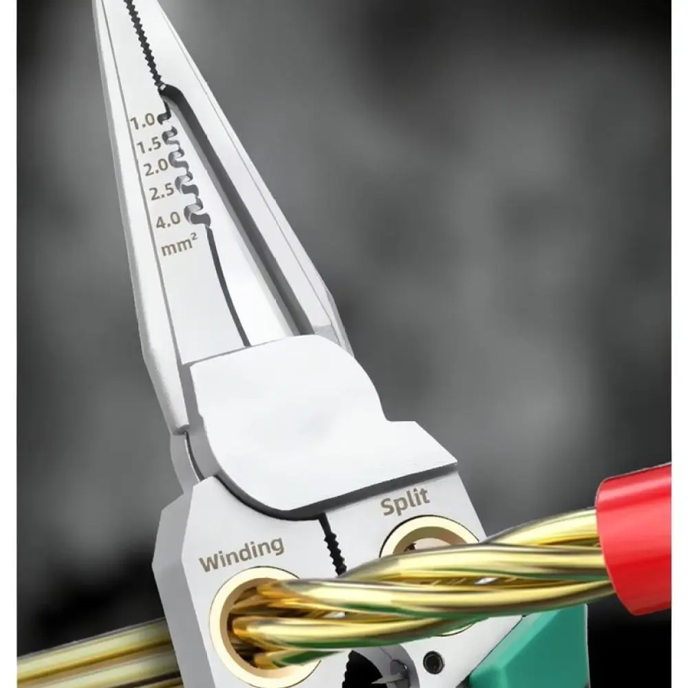 Practical 8 In 1 Wire Stripper Pliers Electrician Hand Tool Needle Nose Cutter Multi Purpose Cable Repairer
