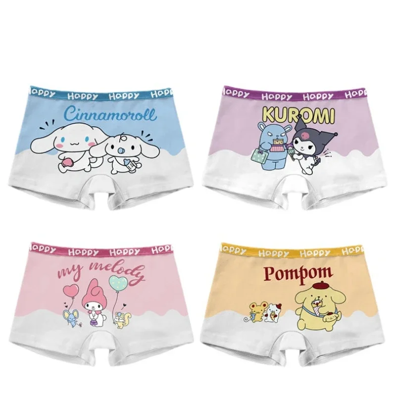 Cinnamoroll Kuromi My melody Pompom Purin Boxer Briefs Children Big Kids Girls Baby Underwear Cute Kawaii Underwear