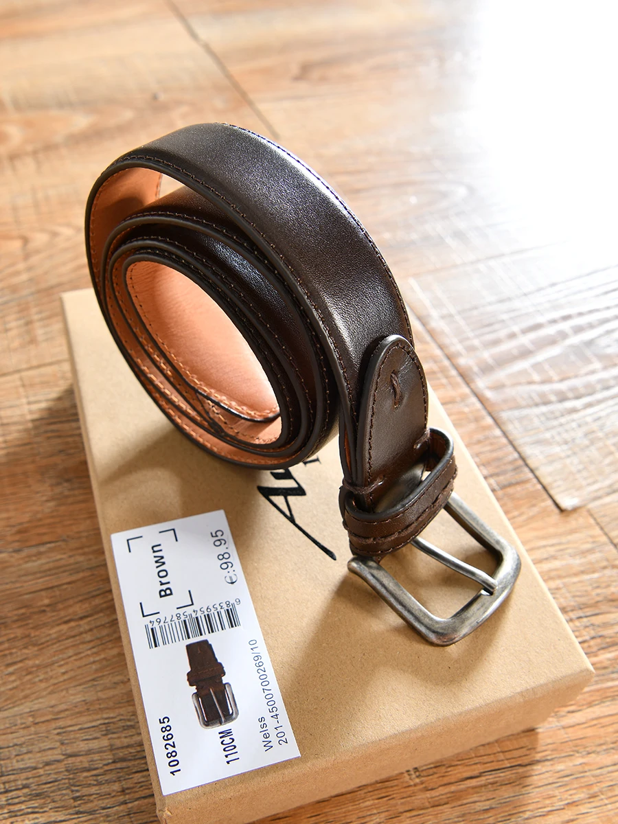 

Nordic Style Men's Belt Calfskin Material Versatile Fashionable Belt Casual Leather Waist Belt for Young Men
