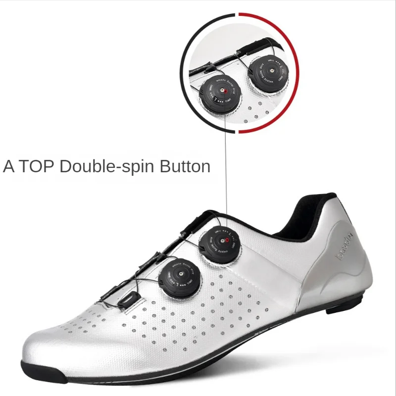 Fashion Cycling Sneaker Carbon Fiber Sole Cycling Shoes Cleat Shoes Men Breathable Racing Shoes Road Biking Footwears MTB