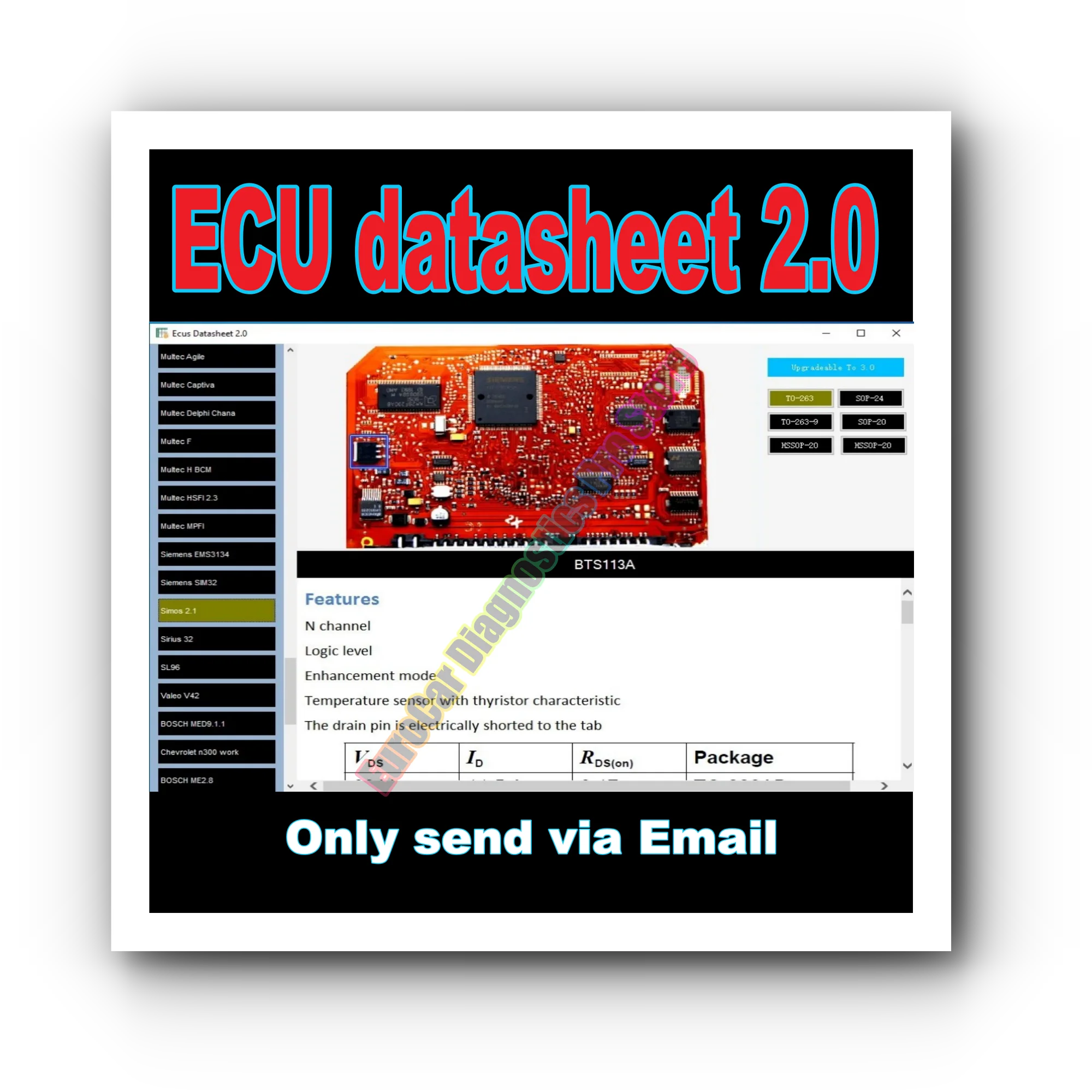 2025Hot ECU Data Sheet 2.0 Software de reparación con esquemas de PCB Componentes electrónicos de automóvil e información adicional para reparación de automóviles