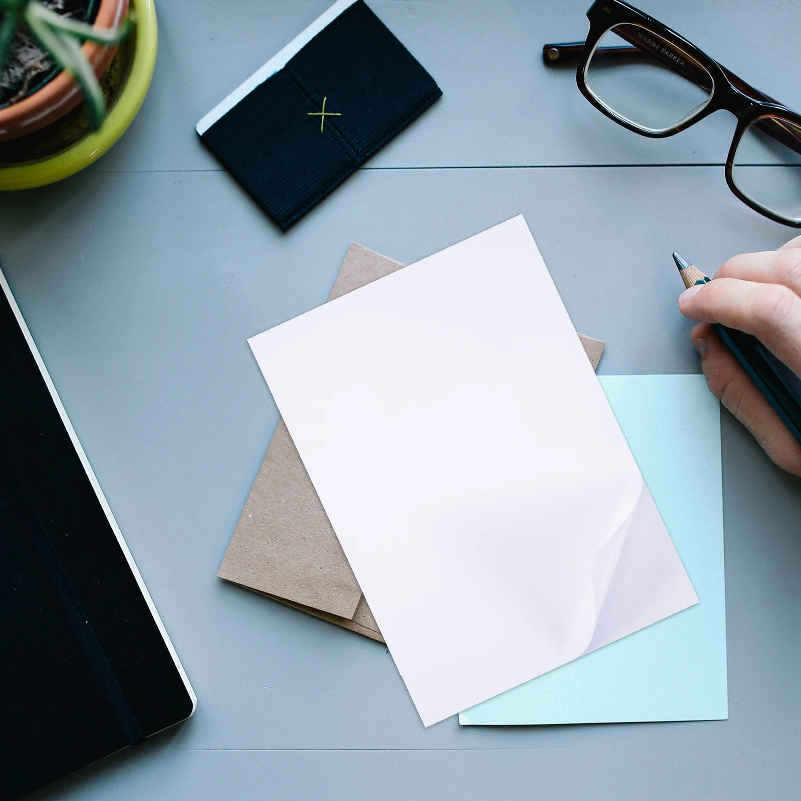 

50Pcs Single Sided Sticky Paper Sheets Transparent Adhesive for Crafts Home Decor Office School Art Projects Accessories