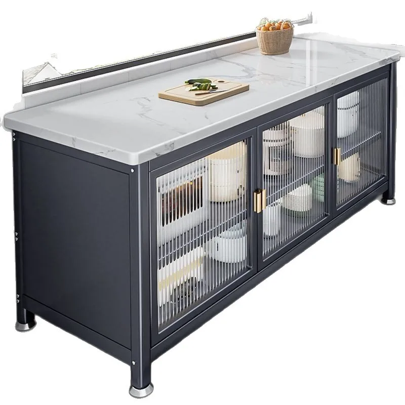 New Rock Plate Sideboard, Thickened Multi-layer Kitchen Storage Cabinet, Multifunctional Shelves for Dining Room Buffet Cupboard
