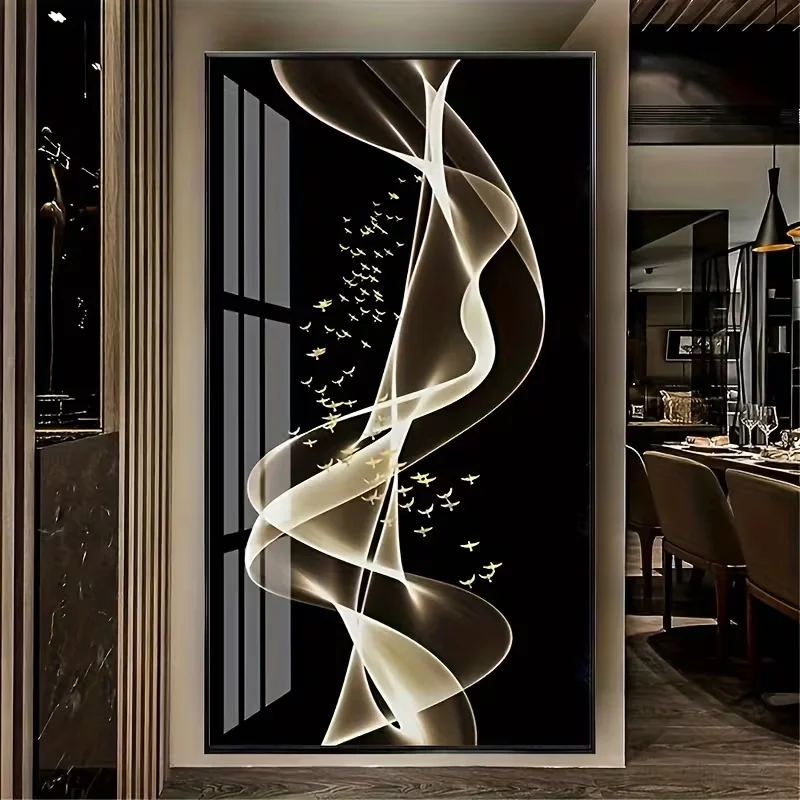 1pc frameless Canvas Painting 1pc French-Style Abstract Line Art Wall Painting - Modern French Line Drawing, HD Frameless Canvas
