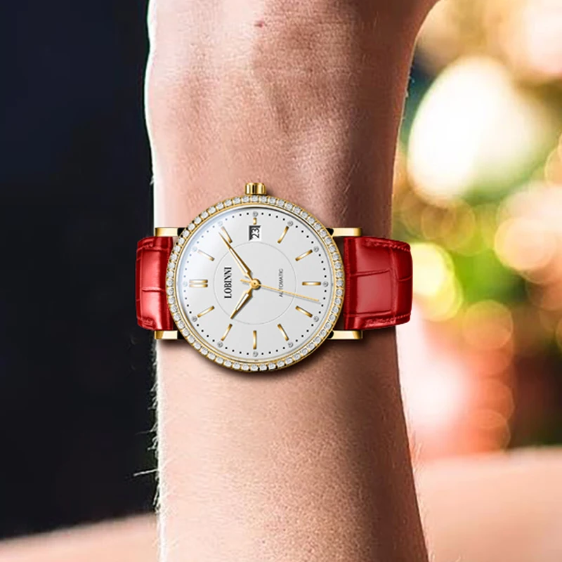 Switzerland LOBINNI Luxury Women's Watch Automatic Mechanical Japan MIYOTA Sapphire Crystal Waterproof Diamond Dial L12025LD