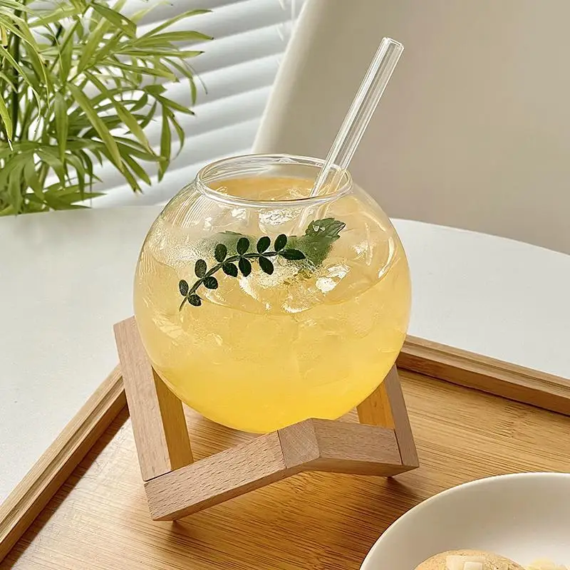 Antibacterial Glass Cup Summer Water Coffee Drink Beverage Cup Unique Design Dining Hall Fruit Juice Glass Cup for Women