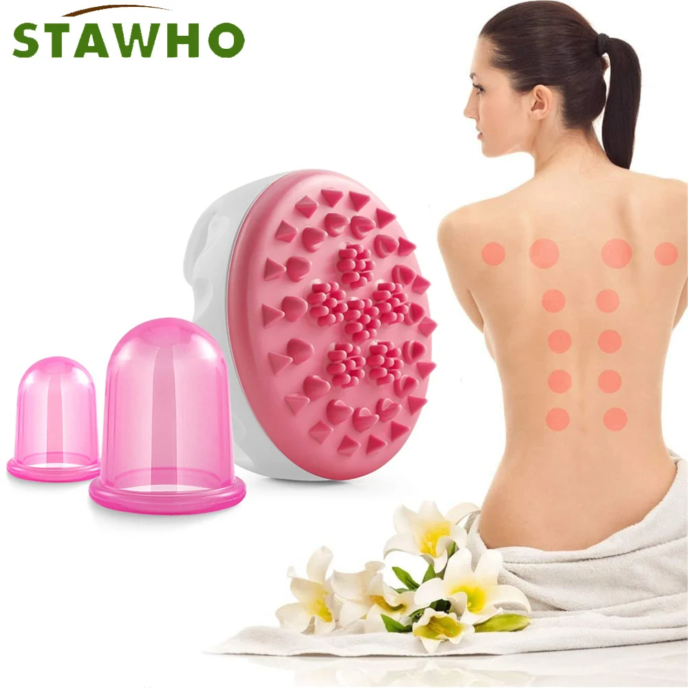 

3Pcs Anti Cellulite, Silicone Cupping Cellulite Massage Brush Cellulite Massage Set for Anti Cellulite Anti-Aging