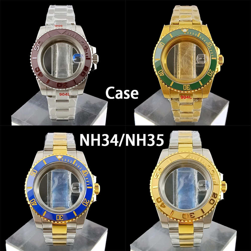 

Корпус часов NH35/корпус часов NH34, корпус из нержавеющей стали 40,8 мм, подходит для аксессуаров для часов с механизмом NH35/NH34