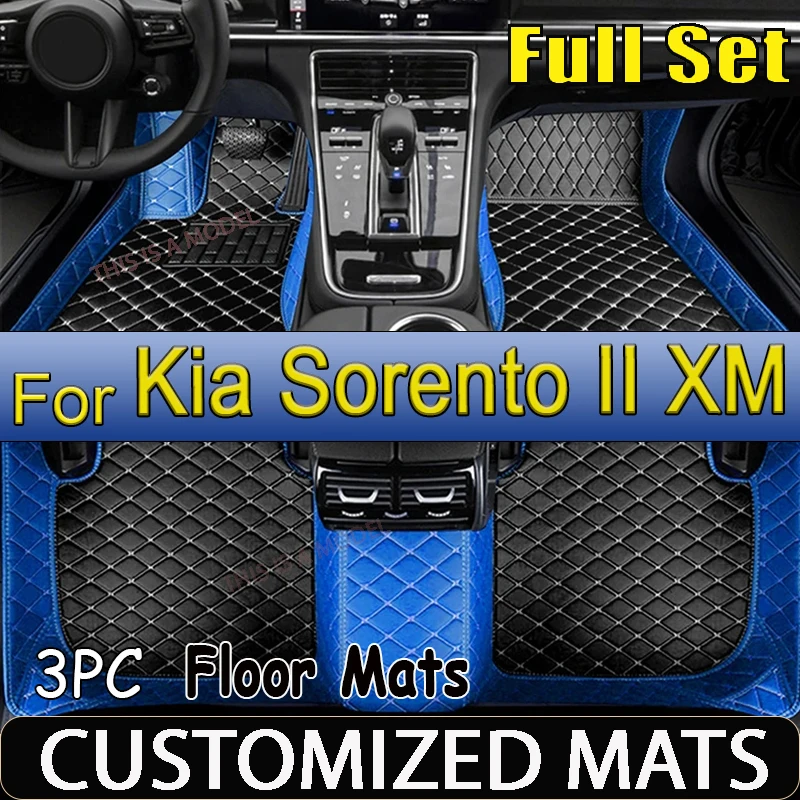 For Kia Sorento II XM 2012 2011 2010 2009 5 Seater Car Floor Mats Interior Carpets Waterproof Accessories Protect Covers Parts