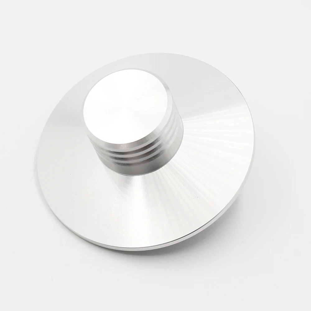 แผ่นอลูมิเนียมกันโคลงสำหรับเครื่องเล่นแผ่นเสียงไวนิลเครื่องเล่น CD ที่หนีบน้ำหนักบันทึกสูง31มม. สีเงินสีดำ78มม.