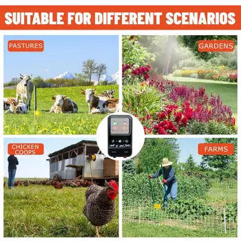 10公里電圍欄脈衝產生器,適用於牛羊馬等牲畜,農場牲畜脈衝變壓器裝置,12V電動牧羊人套件 8 best sales 電動牧羊犬 - №8
