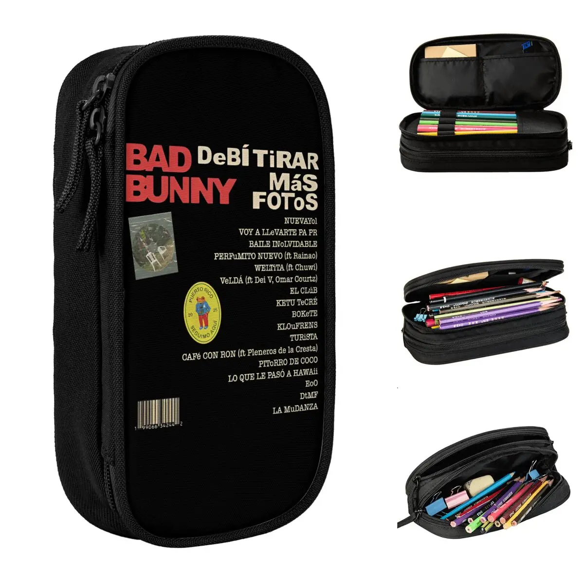 

DTMF Debi Tirar Mas Fotos Pencil Pouch BAD BUNNY School Pencil Cases Boy Girl Zipper Graphic School Supplies