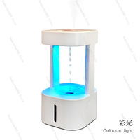 Anti-Gravity Drip Humidifier Anti-Gravity Water Drop Backflow Atomizer LED Colorful Night Light Remote Control