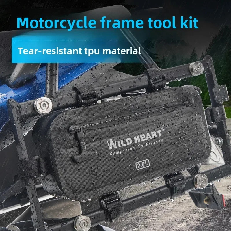 Motorcycle Side Frame Tool Package 2.5L Fully Waterproof Hanging Bag TPU Material Side Bag Motorcycle Commuting Travel Equipment