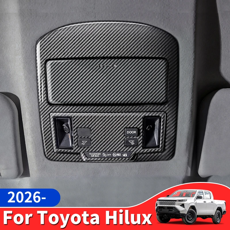 

For 2026 Toyota Hilux Hilux Revo Reading Light Panel Frame Anti-Scratch Decor Cover Trim Car Modification Auto Interior Accessor