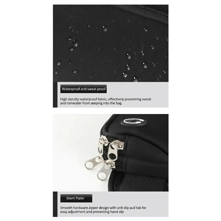 Laufgürtel, Sportgürtel mit Reißverschlusstasche - Stoßfeste Handytasche für Männer & Frauen, Fitness-Studio-Workout – Detail 4