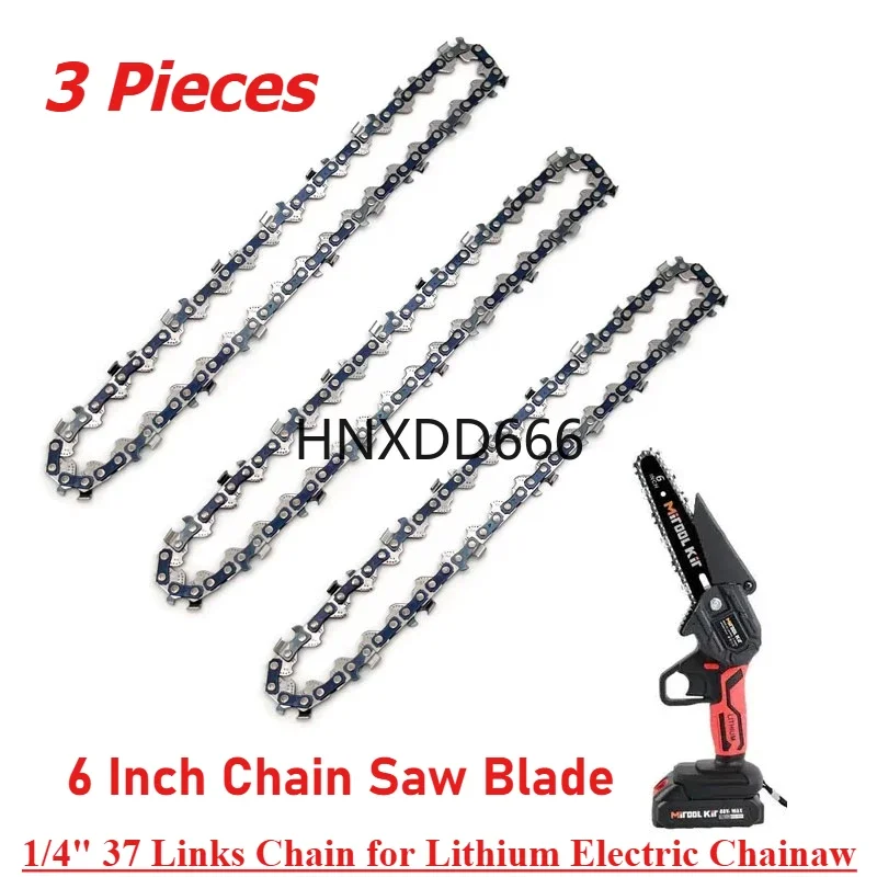 Garden Tool Parts Accessories 3pcs 6 Inch Chain Saw Blade 1/4