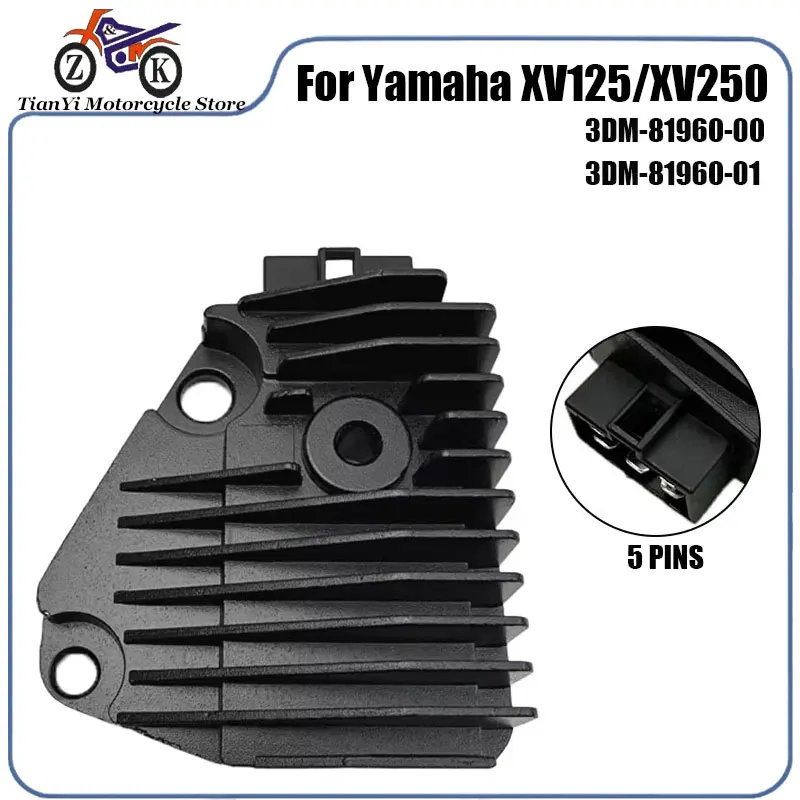 

Rectifier Voltage Regulators For Yamaha XV125 XV125S XV250 V-Star XV250S Virago 3DM-81960-00 3DM-81960-01 Motorcycle Regulators