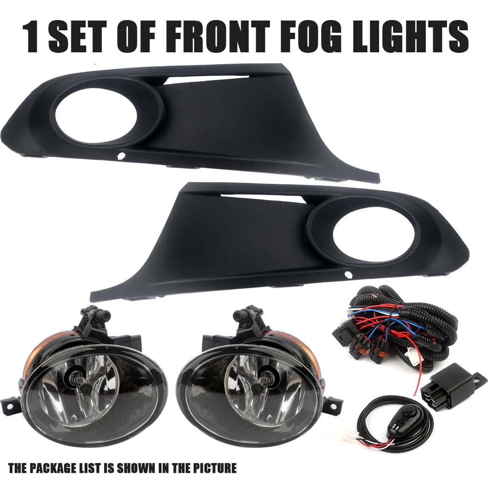 Front Bumper Fog Lamp UpgradeKit FOR Volkswagen JETTA 2011 2012 2013 2014 Version Additional Foglight Set Switch + Wiring