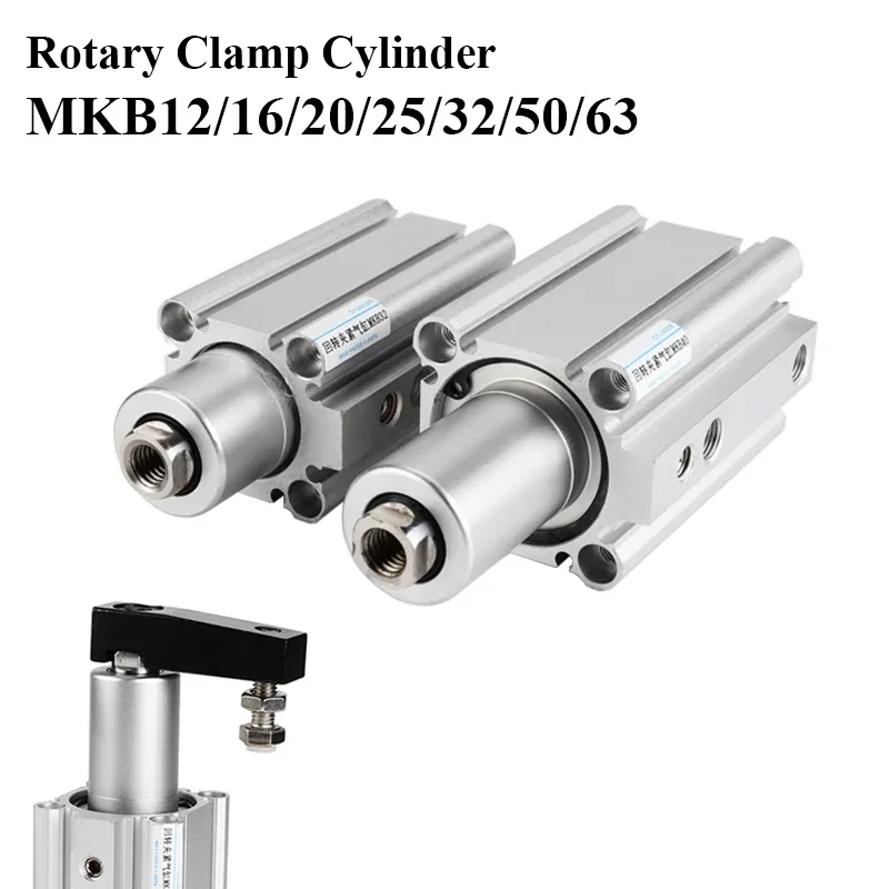 MKB12/16/20/25/32/40/50/63-10-20-30-40-50R/LNZ Rotating Down Clamping Cylinder MKB40-20RNZ MK Rotary Clamp Cylinder With Arm