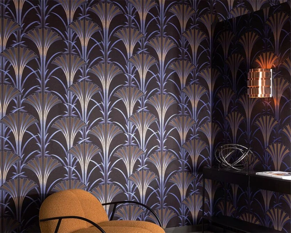 

beibehang Customized modern new bedroom, living room, geometric fan shaped decoration, aesthetically pleasing wallpaper