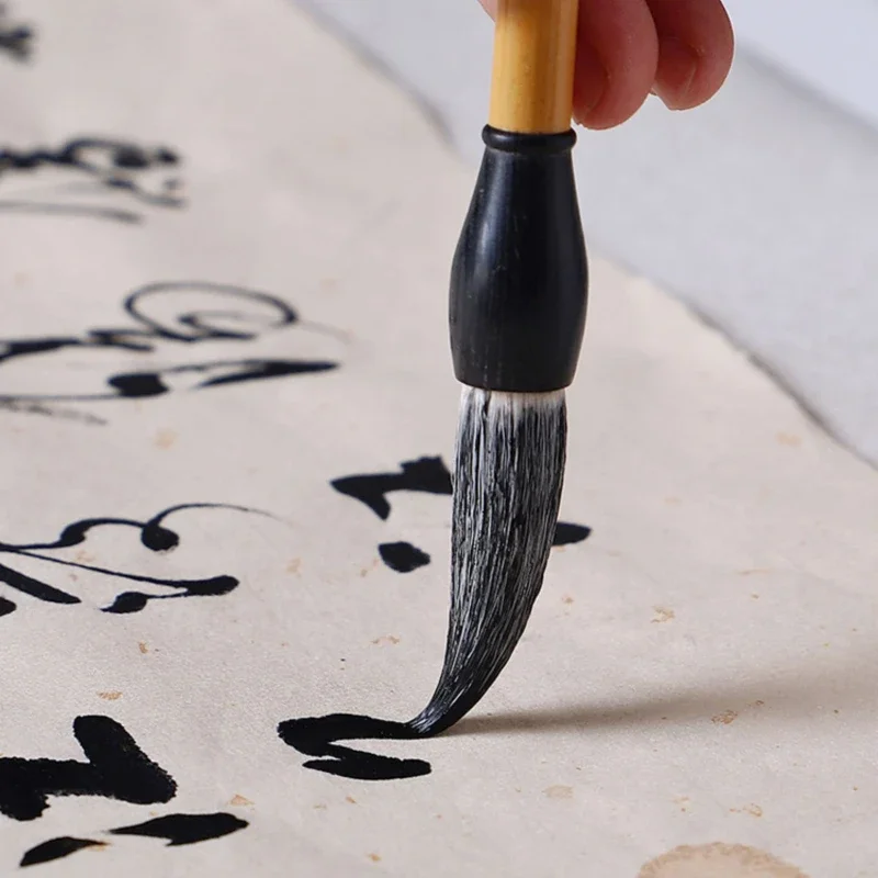 Wezel Wollen Penselen Chinese Painting Tekening Penseel Grote Reguliere Script Officiële Script Met Cursieve Kalligrafie Penseel