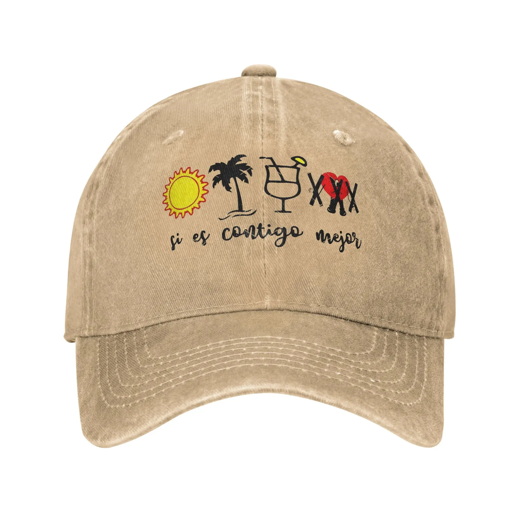 Washed Baseball Cap Bads Bunnys DeBi TiRAR MaS FOToS Singer Summer Trucker Hat For Couple Women  Tennis Skate Sun Baseball Caps